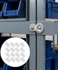 Double Hole Tabletop Metal Connectors With Screws Prepunched Silver Fastener Plates for shelving unit frame