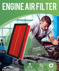 Activated Carbon Cabin And Engine Air Filter Set Fits Volkswagen Atlas 2018-2026 2.0L 3.6L And Atlas Cross Sport 2020-2026. Mechanic installing engine air filter. Easy install premium replacement CF11643 3QF129620 for your ride.
