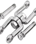 Double Shackle Swivel For Boat Set In Four Sizes Marine Grade 316 Stainless Steel Jaw To Jaw Anchor Chain Connector 2 Pack