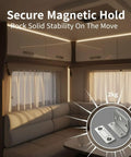 Secure Magnetic Hold featuring a strong metal latch with a 2kg capacity for stability in moving furniture.