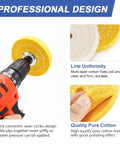 4 Inch Buffing Wheel Set With Quarter Inch Shank And Half Inch Arbor on drill with line uniformity details