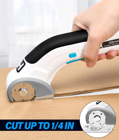 Cordless Electric Scissors Rotary Cutter For Cardboard And Packages 4V Box Cutter With Replacement Blade Cutting Cardboard