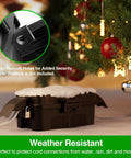 IP55 Weatherproof Outdoor Electrical Box With Detachable Awning UL Listed Compact 5.9 By 3.2 By 1.8 Inch protecting lights
