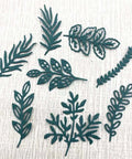 Eight Piece Leaf Metal Die Cuts Set For Scrapbooking And Card Making, Floral Leaf Cutting Dies Stencils, Carbon Steel, 9.7 By 10.9 Cm