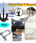 8Mm Premium Grade 304 Stainless Steel Screw Pin Anchor Shackles Heavy Duty Bow Load Clips for chain rigging outdoors.