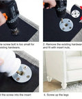 Installation guide for 4 Pack 15cm Solid Wood European Style Furniture Legs Replacement Feet for Sofa Coffee Table TV Cabinet