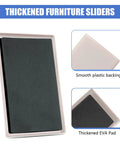 8 Pack Furniture Sliders For Carpet Large 8.2 X 5.5 Inch Heavy Duty Glide Pads with smooth plastic backing and EVA pad