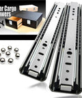 Heavy Duty 260 Lb Locking Drawer Slides With Full Extension And Ball Bearing Rollers For Smooth, Quiet Operation In Cabinets, Chests, Or Tool Drawers Everyday Use, steel pair