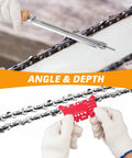 Pro Grade All In One Chainsaw Chain Sharpener Kit With Sixteen Pieces Including Files Depth Gauge Stump Vise Felling Wedge