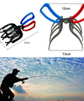 3 Claw Fish Gripper With Metal Pliers No Finger Pricks Secure Catch Control Clamp Fishing Accessories shown with dimensions