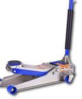 Beefy 3 Ton Heavy Duty Ultra Low Profile Steel Floor Jack With Quick Lift For Easy Underbody Lifts Dual Pump System side view