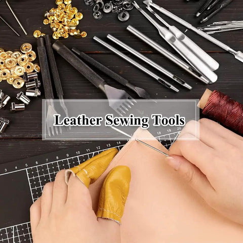 Starter Friendly Leather Working Kit, 415 Piece Tool Set Packed With Punching, Sewing, Stamping, Sanding, Cutting, Carving