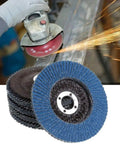 40 Grit Zirconia Flap Disc 5 Inch 125mm Industrial Sanding Wheel used on metal with sparks flying