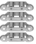 Four stainless steel rollers from Low Noise Sliding Door Rollers And Window Pulley Set 4 Stainless Steel Double Drive Track Rollers For Cabinets Windows