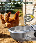Automatic Dog Water Dispenser With Smart Float Valve Auto Filling Water Bowl For Cats Pups And Livestock Indoor Outdoor Hydration Station with stainless steel bowl and hose.