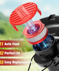 Weedeater String That Fits Craftsman Weed Wacker 0.065 Inch 30 Ft Auto Feed Replacement Spool Line 10 Pack showing spool installation process.