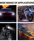 Two Pack 12V Heavy Duty Flasher Relay For Cars Trucks SuvS Motorcycles And Marine Use shown in cars, motorbikes, and marine vessels.