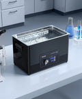 Pro Grade 30 Liter Ultrasonic Cleaner With 40 Khz Waves And Degassing Mode, stainless steel bin with water and control panel.