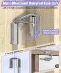 Built Tough Multi Angle Sliding Door Loop Lock For Barn Doors And More, 90 And 180 Degree Aluminum Alloy Patio Lock Latch, installed view