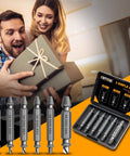 Pro Grade Heavy Duty Damaged Screw Extractor Set With 65HRC HSS 6542 Material Upgraded Removal Tool Kit And 3 Twist Drill Bits