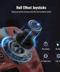 Wireless Controller For PS5 And PC With Hall Effect Joysticks LED Channel Light Turbo 6 Axis Gyro Dual Motors Touchpad