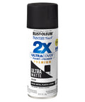 Spray paint can, Rust-Oleum Painter's Touch 2X Ultra Cover, 12 oz, Ultra Matte Black