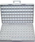 0603 SMD Capacitor Kit With 101 Values In Compact Enclosure 50 Pc Per Value 5050 Total Pieces Includes Free Tweezers From 0.5pF To 22uF NPO Y5V X7R Dielectrics Grab And Go Box For Quick Prototyping.