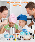 Family enjoying All In One DIY Candle Making Kit for Adults With Beeswax Essential Oils Dyes Wicks And Tins No Fuss Beginner