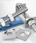 304 Stainless Steel Threaded Rod Kit With Nuts And Square Washers Full Thread Studs Assortment Of 25 Lengths From 16mm To 200mm