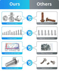 Beefed Up 300 Piece Metric Flange Bolt Kit With M6 M8 M10 Flange Hex Bolts And Nuts And Washers, 304 Stainless Steel vs rusty counterparts