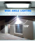 JUDYSSY High Brightness Led Floodlight 220 50W 100W 150W 200W 300W Ip66 Waterproof Flood Light illuminating wide-angle lighting on a building.