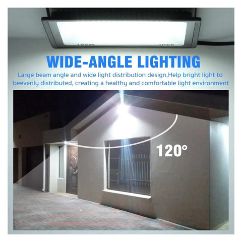 JUDYSSY High Brightness Led Floodlight 220 50W 100W 150W 200W 300W Ip66 Waterproof Flood Light illuminating wide-angle lighting on a building.