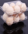 Bulk 120 Pack Stackable Egg Cartons Half Dozen 6 Count For Kitchen Refrigerator Market Farm Storage Durable Plastic With Snap Lid
