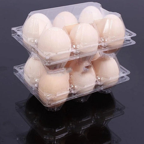 Bulk 120 Pack Stackable Egg Cartons Half Dozen 6 Count For Kitchen Refrigerator Market Farm Storage Durable Plastic With Snap Lid