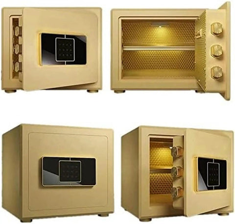 Open view of Compact Home Safe With Digital Keypad Small Keyless Lock Box For Quick Grab And Go Access 3 to 8 Digit PIN