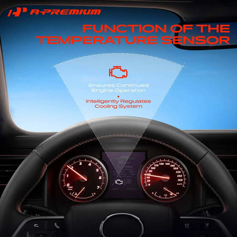 Heavy Duty Engine Coolant Temperature Sensor For Audi And Volkswagen Models Knockout Performer Features dashboard gauge display.