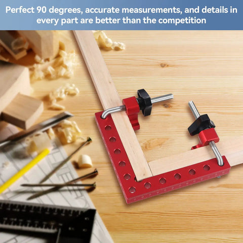 Aluminum Corner Clamp Set For Woodworking, 90 Degree Right Angle Squares, 4 Pack 5.5 X 5.5 Inches, clamping wooden frame