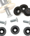 Carbon Steel Marking Gauge Replacement Blades, Heavy Duty Wheel Cutters Plus Fixation Bolts, No Sweat Swap Shop Floor Staples For Sharper Woodworking Scribing Precision And Lasting Life, includes black rubber washers and steel screws.