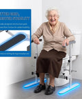 Built Tough Toilet Safety Rails For Seniors With No Wobble Stability And Wide Anti Slip Base For Tile Or Hardwood Floors Straightforward Setup Handicap Support Frame with silicone foot pads for added grip.