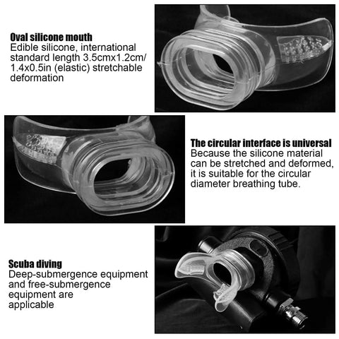 4 Pack Silicone Mouthpiece For Scuba Regulator Replacement, Built Tough Comfort Bite, Fits Most Regulators, Reduces Jaw Fatigue