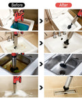 Electric Toilet Plunger With 2 Batteries High Pressure Air Plunger For Toilet Drain And Sewer No Fuss Heavy Duty Tool Before After