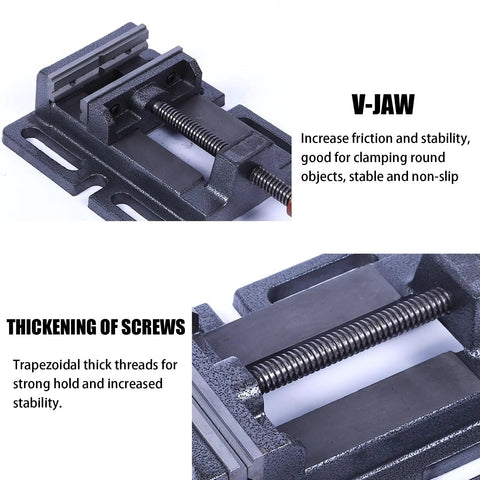 Heavy Duty Bench Vise for Woodworking Pros That Grips Tight Like Crazy For Pipe Cutting And Wood Projects With solid V-jaw for stable clamping.