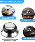 4 Pack Pot Lid Knobs Replacement Universal Stainless Steel Pan Lid Handle Covers For Glass Lids Heat Resistant Saucepan Knobs Easy Grip