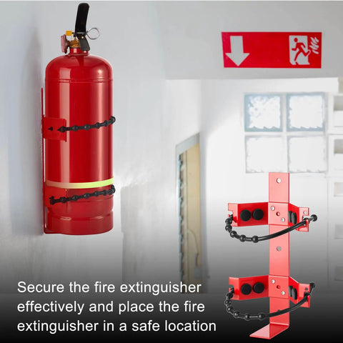Two Pack Adjustable Fire Extinguisher Mount Bracket Heavy Duty Holder for Home, Truck, RV, Boat and Commercial Use, installed view
