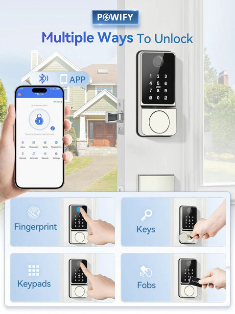 Top Notch Keyless Entry Door Lock With Slick Handle Design, Smart App Managed Keypad, Heavy Duty Auto Locking Security, No Fuss Install And Steady Battery Power
