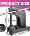 Heavy Duty 3 Ton Manual Arbor Press dimensions with measurements marked, showcasing robust industrial design.