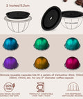 Reusable Silicone Coffee Capsule Lids For Original Nespresso VertuoLine Pods 4 Pack With Scoop And Brush Food Grade
