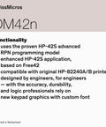 DM42n RPN Scientific Calculator With Hella Sharp 34 Digit Math Power And Sweet HP 42S Emulator Software Sealed Inside A Badass 316L Stainless Steel Casing showing functionality details.