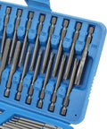 SIXRUN Supercharged 50 Piece Security Bit Set With Magnetic Driver Kit Featuring Tamperproof Torx Hex Spline Tri Wing Bits, blue case
