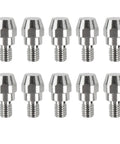 20 Pack Plasma Cutter Consumables Kit With 743.0441 Electrode And 743.0132 Nozzles For PSB60 PSB121 Torch shiny nozzles close-up view